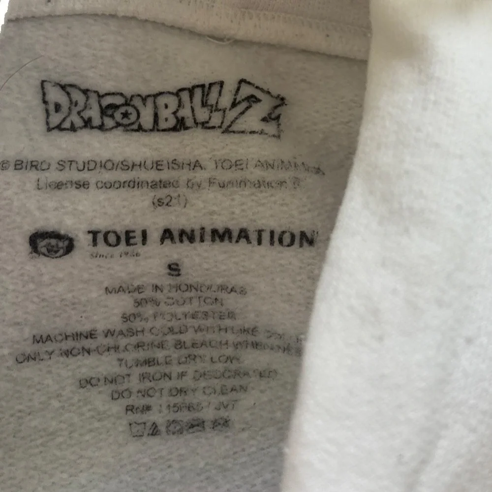 Dragon Ball Z Shenron White Hoodie Mens Small Graphic Pullover Toei Animation